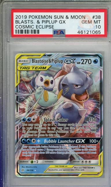 Blastoise & Piplup GX Tag Team